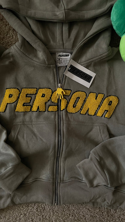 Olive Persona Zip Up 🐺 (HIGHLY RECOMMENDED GO UP A SIZE)