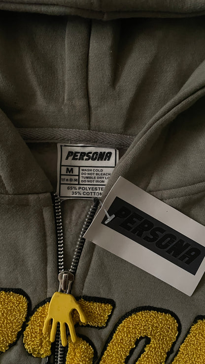 Olive Persona Zip Up 🐺 (HIGHLY RECOMMENDED GO UP A SIZE)